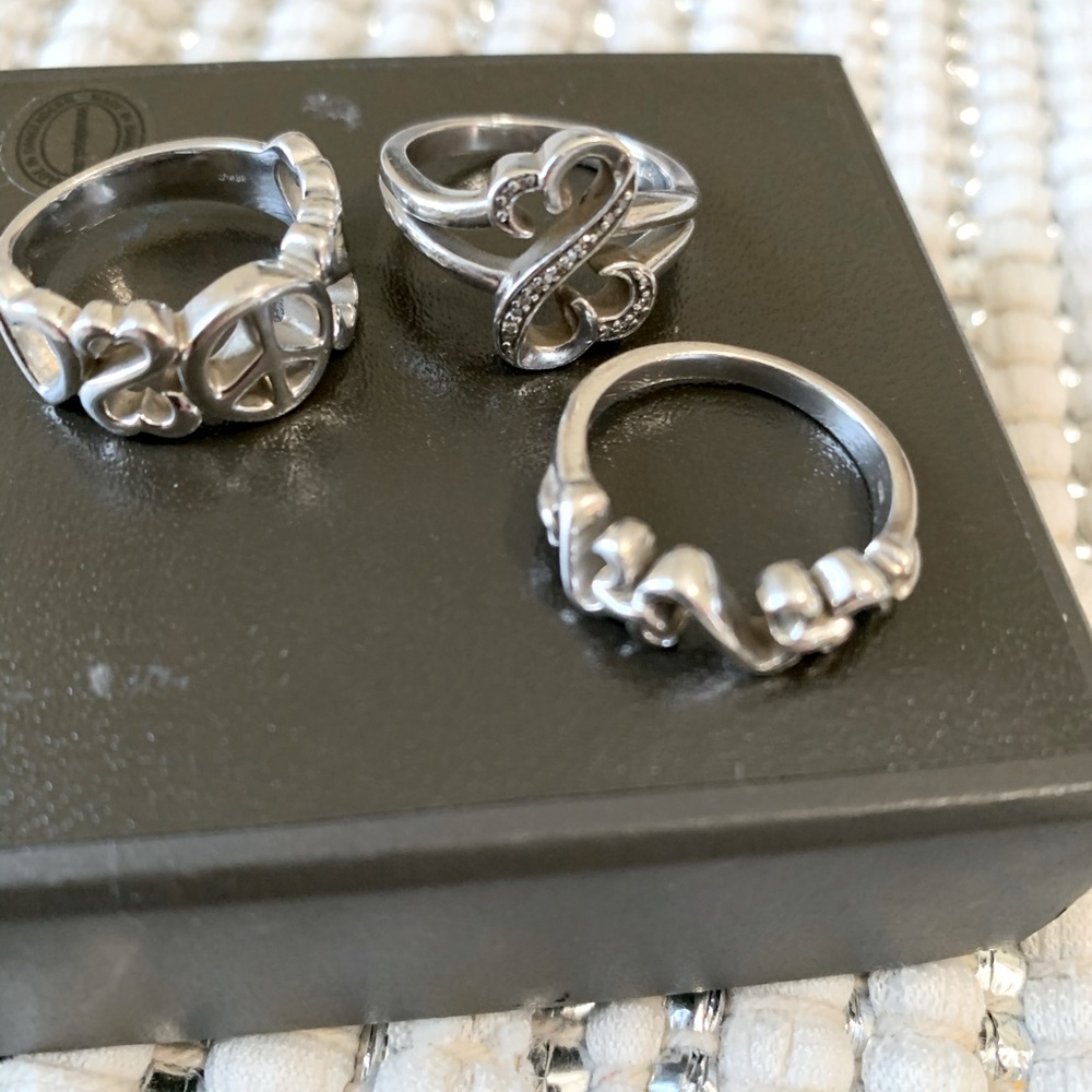 open heart collection ring bundle